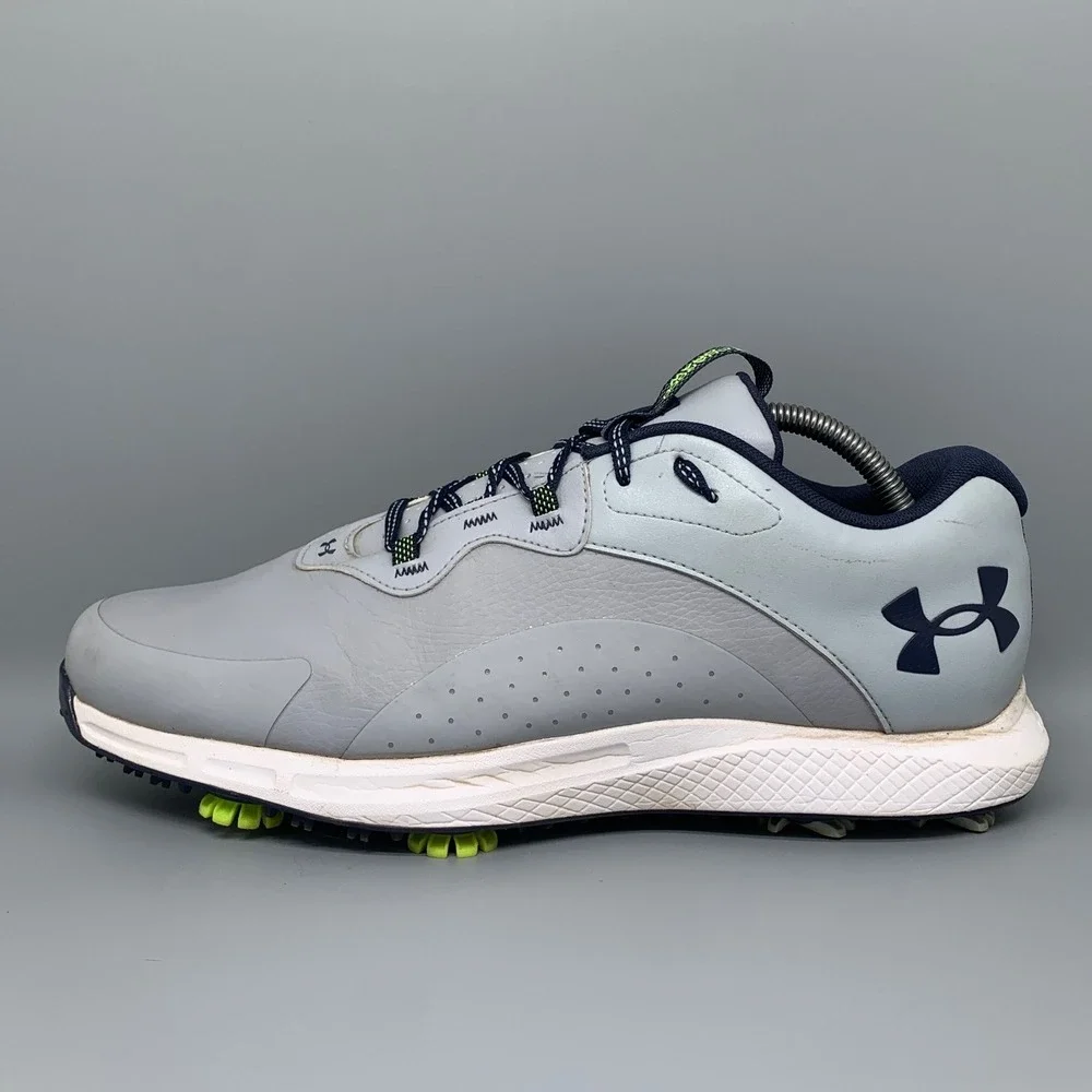 Under Armour Charged Draw 2‎ Gray Golf Cleats 3026398-101 Men's Sz 11